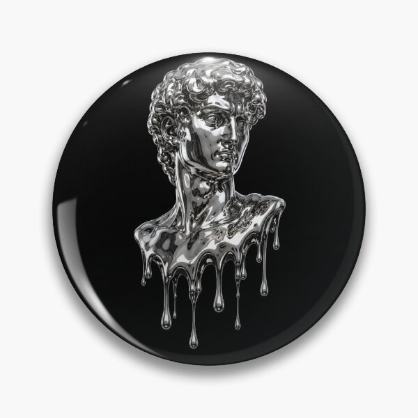 Item preview, Melting Statue David Metallic Vaporwave Art designed and sold by Bhinfy.