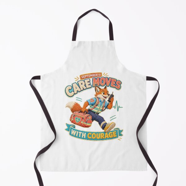 Item preview, September 11 Fox Paramedic – Care Moves With Courage Embroidery Design designed and sold by Jaani-T.