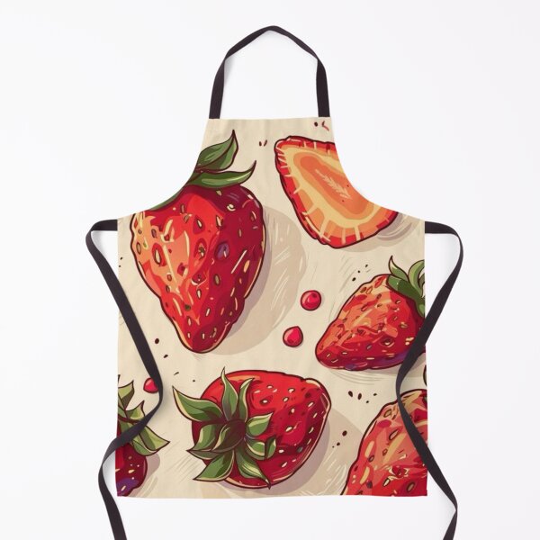 Item preview, Sweet Red Strawberry Pattern Hand Drawn Juicy Fruit Illustration designed and sold by LYAN-STORE.