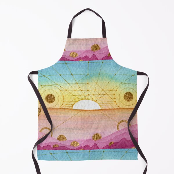 Item preview, The Architecture of Dawn, Pink Blue and Gold Abstract Watercolour designed and sold by ArithraStudio.