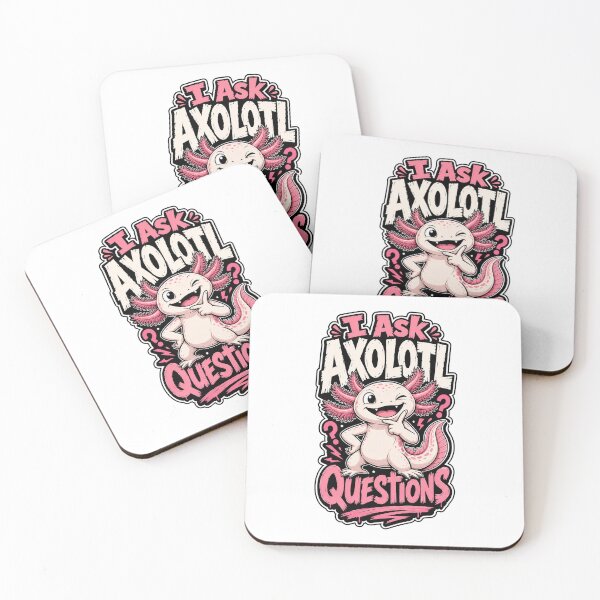 Item preview, I Axolotl Questions Funny Cute Pink Axolotl designed and sold by Wilcox PhotoArt.