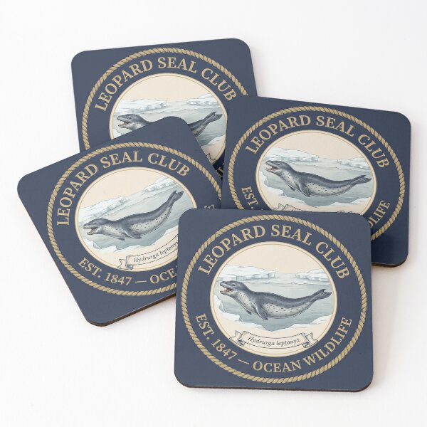 Item preview, Leopard Seal Club Vintage Badge Ocean Wildlife designed and sold by CalmCapy Co.