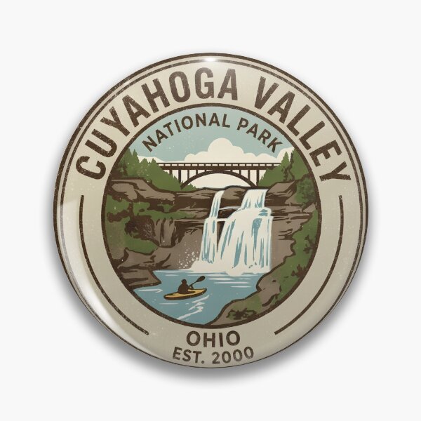 Item preview, Cuyahoga Valley National Park Ohio Brandywine Falls Vintage Badge designed and sold by LittleArij.