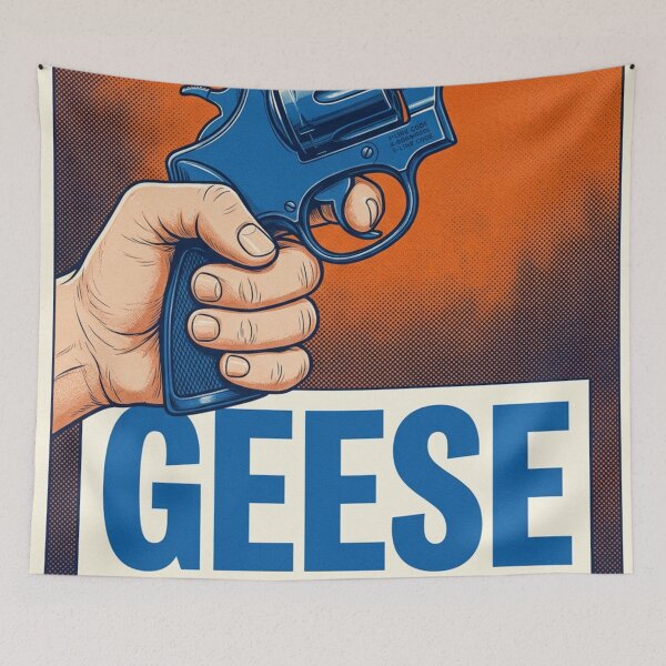Item preview, Geese Original Custom Vintage Music Unique Poster Wall Art designed and sold by Cool Robot Bro..