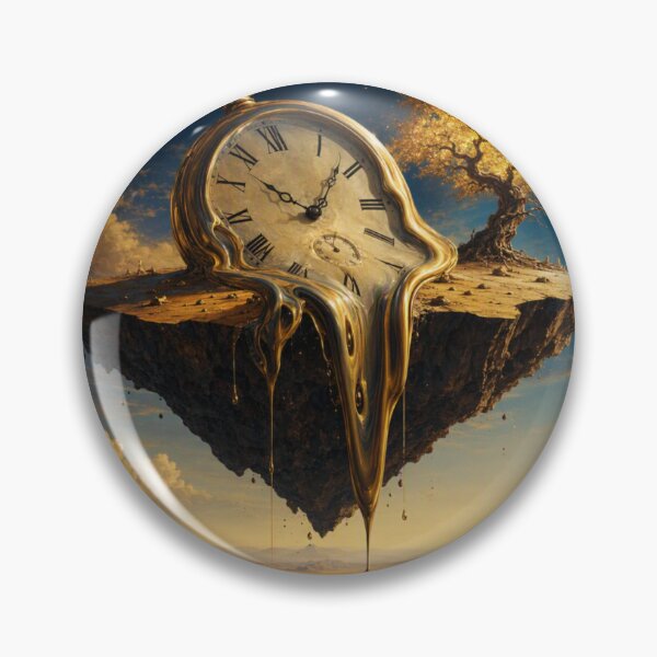 Item preview, Melting Pocket Watch Floating Island Surreal Art designed and sold by @VIRAT DESIGNER@.