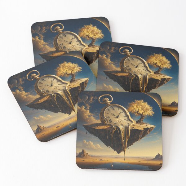 Item preview, Melting Pocket Watch Floating Island Surreal Art designed and sold by @VIRAT DESIGNER@.