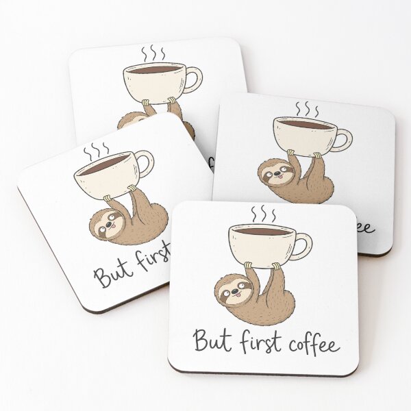 Item preview, Sloth But First Coffee Cute Funny designed and sold by Bybushralab.