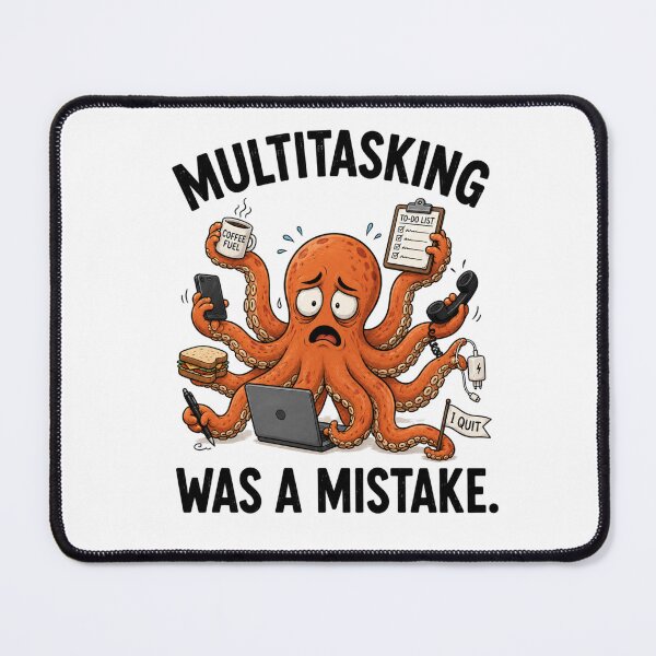Item preview, Multitasking Was a Mistake Funny Octopus T-Shirt | Everyday Chaos Club designed and sold by Kiinaaa.