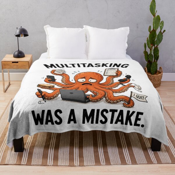 Item preview, Multitasking Was a Mistake Funny Octopus T-Shirt | Everyday Chaos Club designed and sold by Kiinaaa.