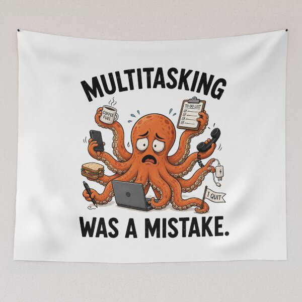 Item preview, Multitasking Was a Mistake Funny Octopus T-Shirt | Everyday Chaos Club designed and sold by Kiinaaa.
