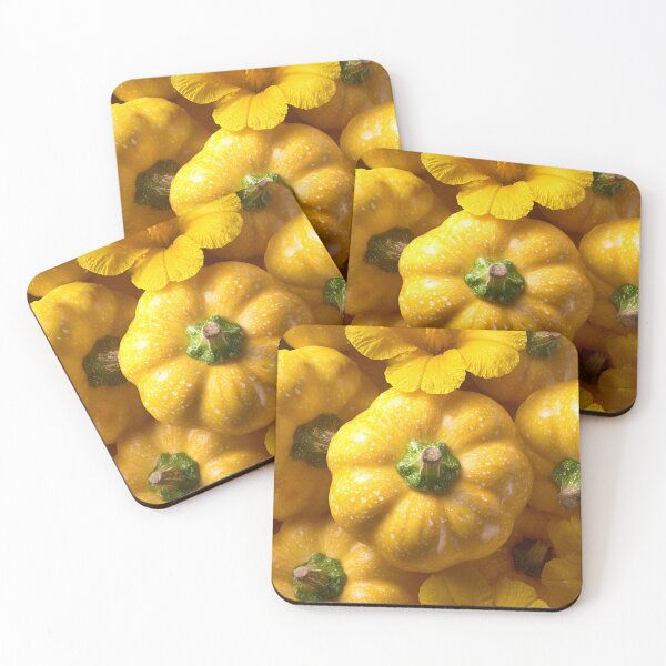 Item preview, Golden Pumpkins Squash Blossoms Vibrant Summer Harvest Botanical Photography designed and sold by EL-Lebedenko.