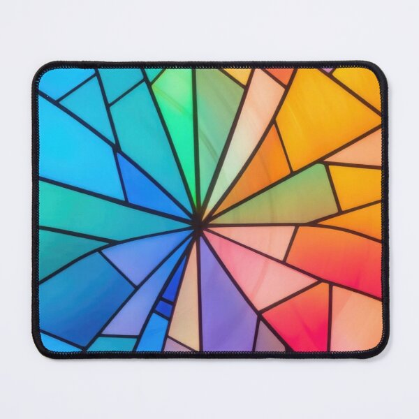 Item preview, Rainbow Stained Glass Window Abstract Colorful Mosaic Art designed and sold by LYAN-STORE.