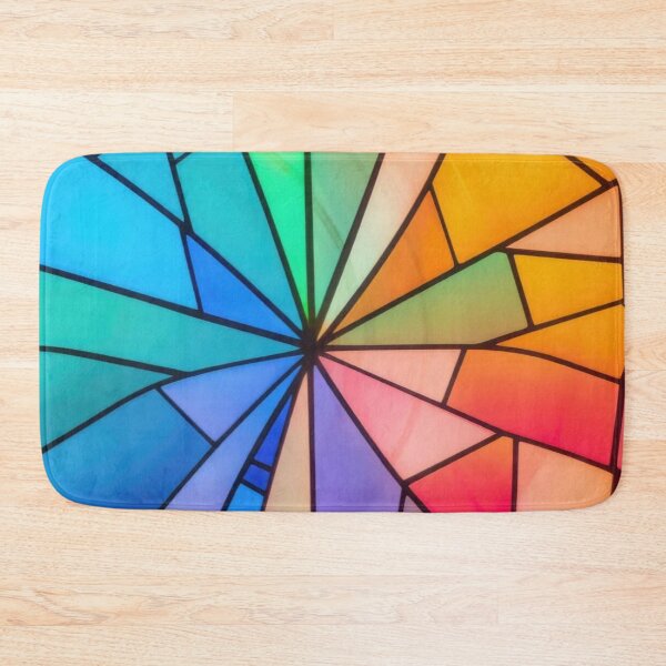 Item preview, Rainbow Stained Glass Window Abstract Colorful Mosaic Art designed and sold by LYAN-STORE.