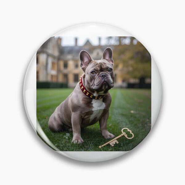 Item preview, FRENCH BULLDOG WITH GOLDEN KEY AND MANSION designed and sold by PawsStudioAU.