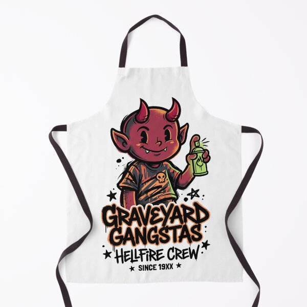 Item preview, Graveyard Gangstas Hellfire Crew Little Demon Graffiti Design Tee designed and sold by DarylWelsh2024.