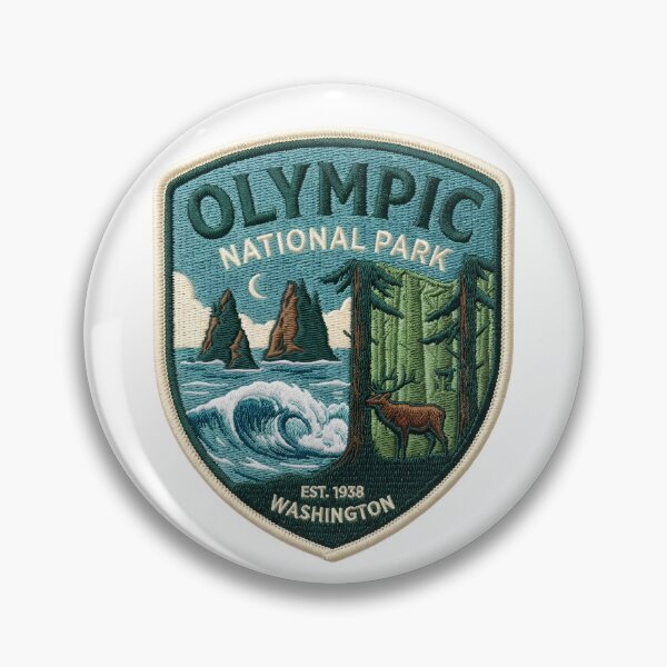 Item preview, Olympic National Park Washington Coastal Elk Embroidered Patch designed and sold by LittleArij.