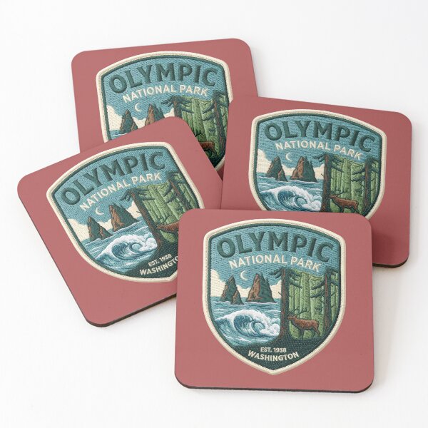 Item preview, Olympic National Park Washington Coastal Elk Embroidered Patch designed and sold by LittleArij.