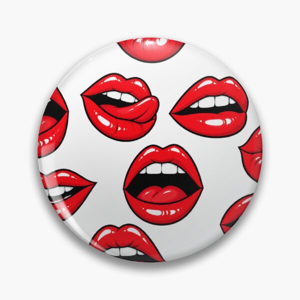 Item preview, Red Lips Pop Art Pattern – Bold Comic Book Kisses & Retro Lip Design designed and sold by Ink Matrix.