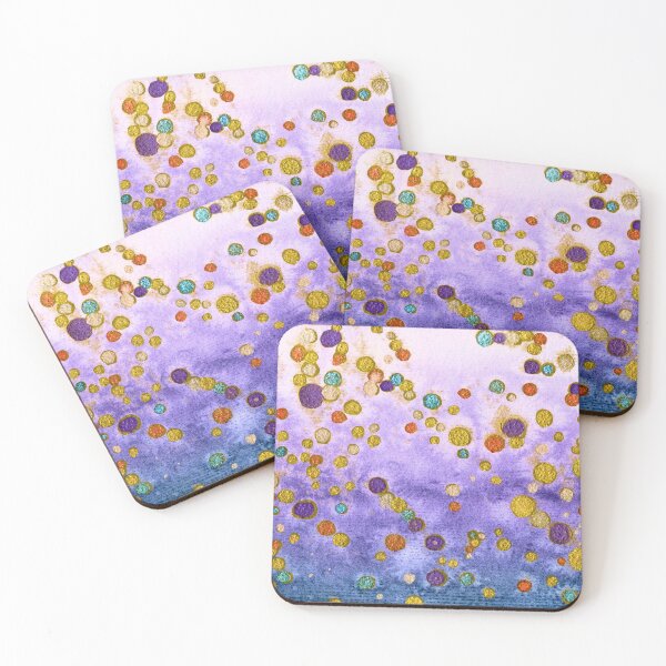 Item preview, All the Worlds Between Us, Purple and Gold Abstract Watercolour designed and sold by ArithraStudio.