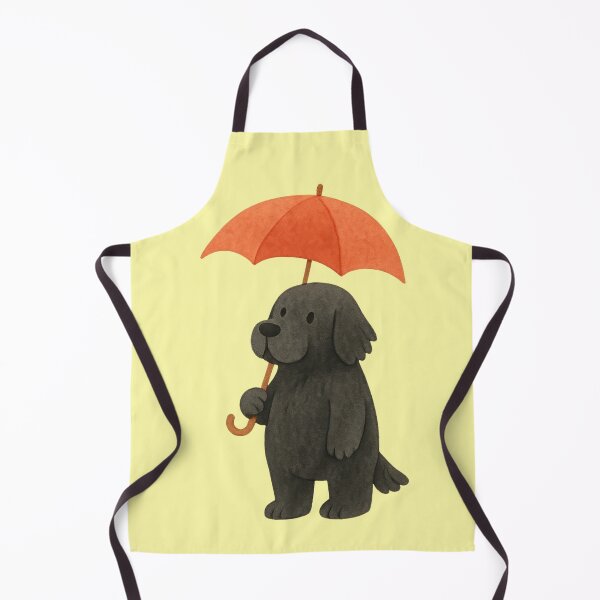 Item preview, Black Labrador Dog with Umbrella Rain Outfit designed and sold by Mauswohn.
