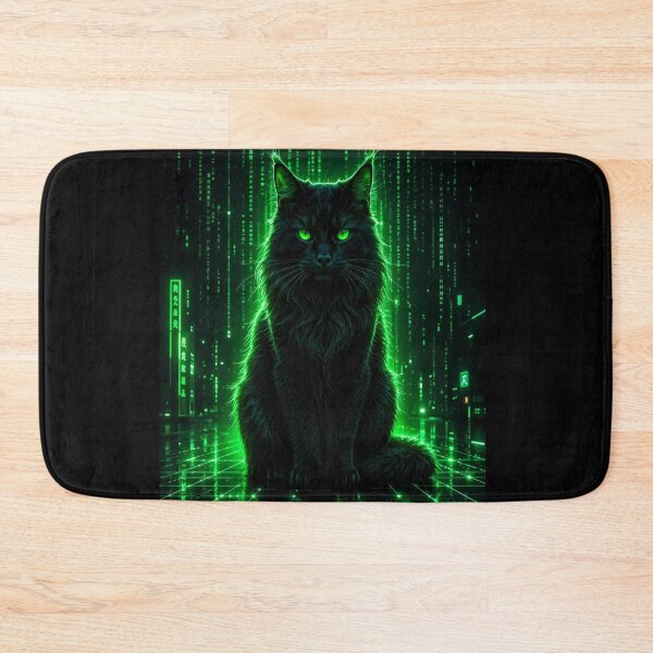 Item preview, Cyberpunk Maine Coon Black Cat designed and sold by PetsArt.