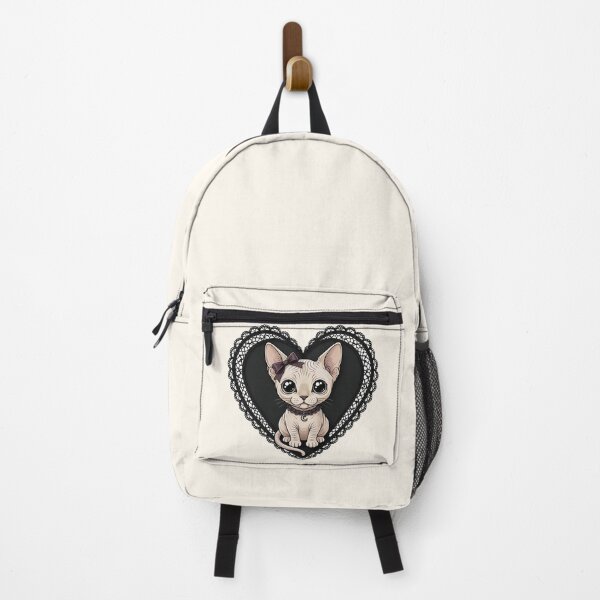 Item preview, Gothic Sphynx Cat in Black Lace Heart designed and sold by SweetLilith.