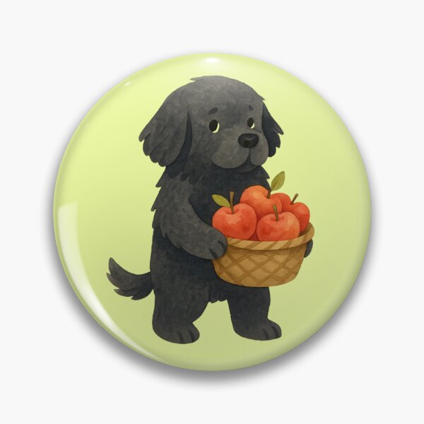 Item preview, Sweet Black Labrador with apple basket, autumn harvest designed and sold by Mauswohn.
