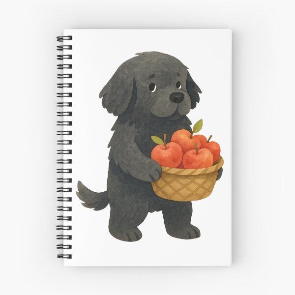 Item preview, Sweet Black Labrador with apple basket, autumn harvest designed and sold by Mauswohn.