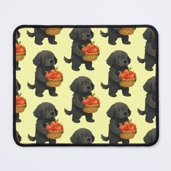 Item preview, Sweet Black Labrador with apple basket, autumn harvest designed and sold by Mauswohn.