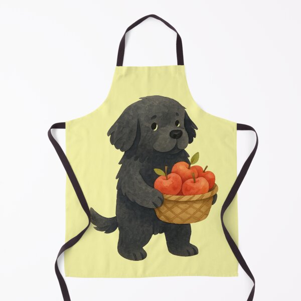 Item preview, Sweet Black Labrador with apple basket, autumn harvest designed and sold by Mauswohn.