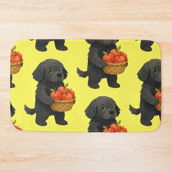 Item preview, Sweet Black Labrador with apple basket, autumn harvest designed and sold by Mauswohn.