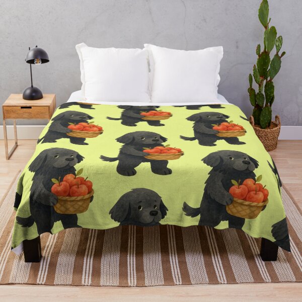 Item preview, Sweet Black Labrador with apple basket, autumn harvest designed and sold by Mauswohn.
