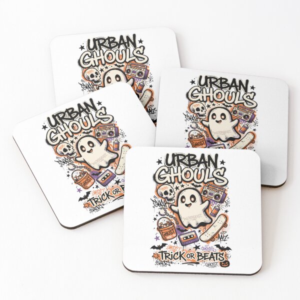 Item preview,  Urban Ghouls Trick or Beats Graffiti Ghost Halloween Design Tee designed and sold by DarylWelsh2024.