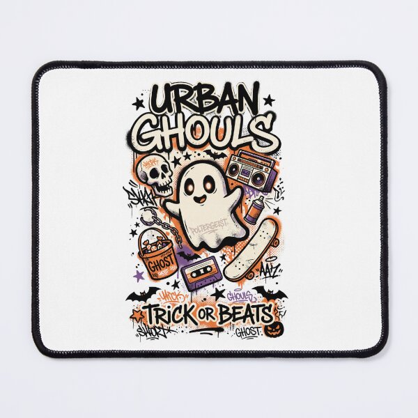 Item preview, Urban Ghouls Trick or Beats Graffiti Ghost Halloween Design Tee designed and sold by DarylWelsh2024.