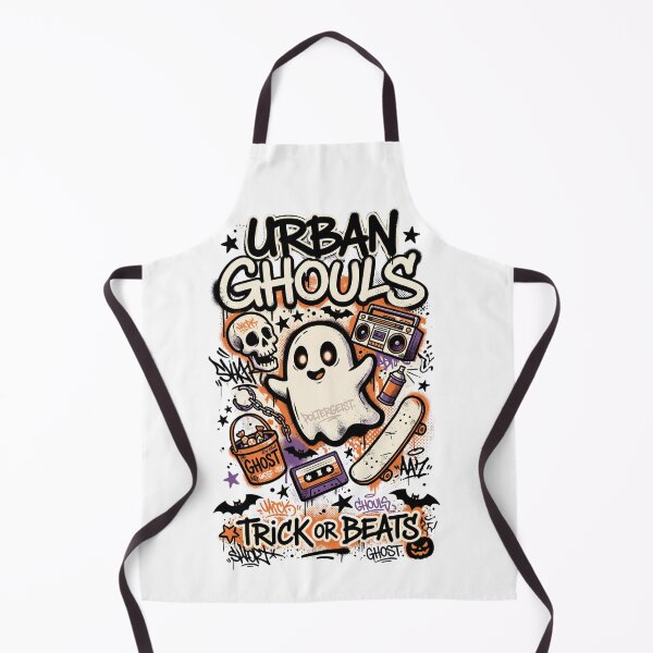 Item preview, Urban Ghouls Trick or Beats Graffiti Ghost Halloween Design Tee designed and sold by DarylWelsh2024.
