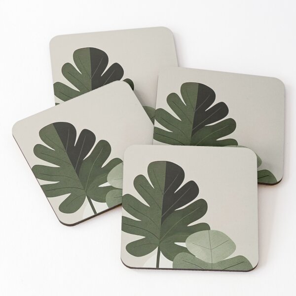 Item preview, Minimalist Monstera Palm Leaves Abstract Boho Botanical Art designed and sold by LYAN-STORE.