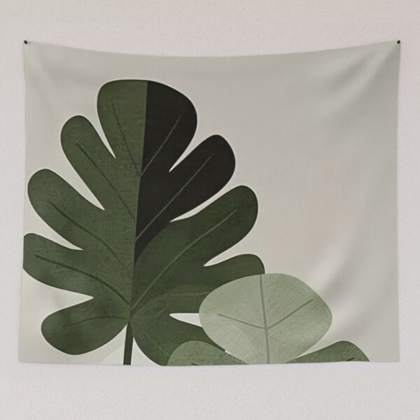 Item preview, Minimalist Monstera Palm Leaves Abstract Boho Botanical Art designed and sold by LYAN-STORE.