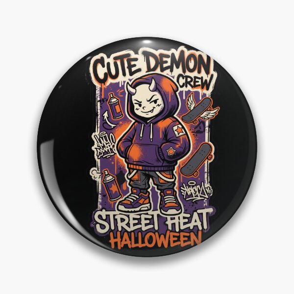Item preview, Cute Demon Crew Street Heat Halloween Graffiti Design Tee designed and sold by DarylWelsh2024.