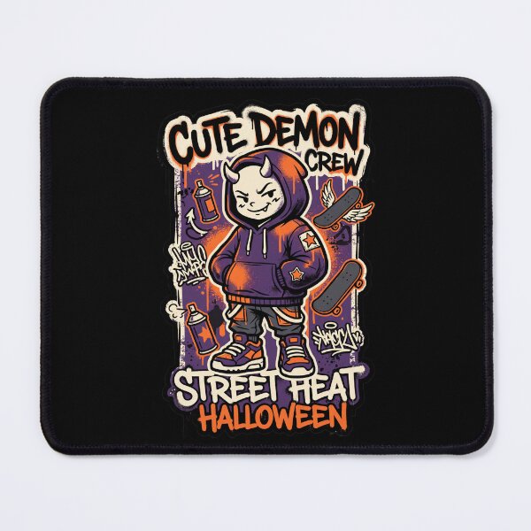 Item preview, Cute Demon Crew Street Heat Halloween Graffiti Design Tee designed and sold by DarylWelsh2024.