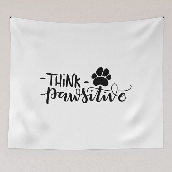 Item preview, Think Pawsitive | Cute Dog & Cat Paw Print Motivation designed and sold by Shopeon Designs.