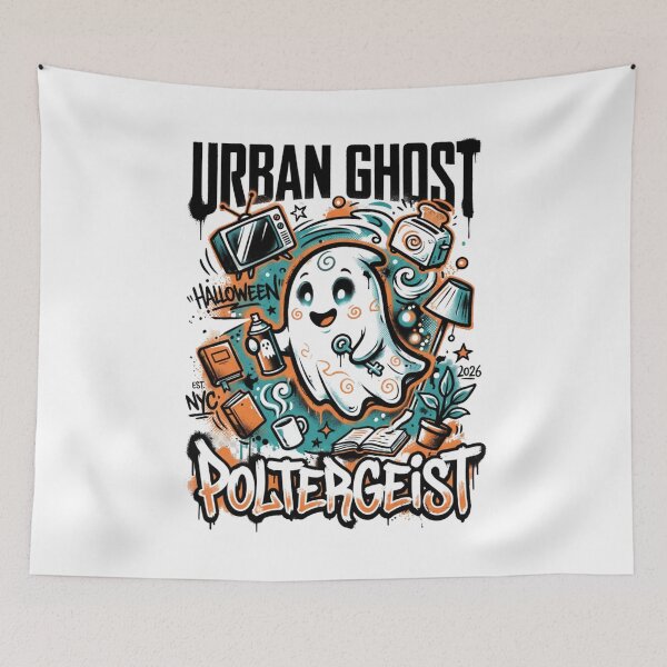Item preview, Urban Ghost Poltergeist NYC Haunting Objects Halloween Design Tee designed and sold by DarylWelsh2024.