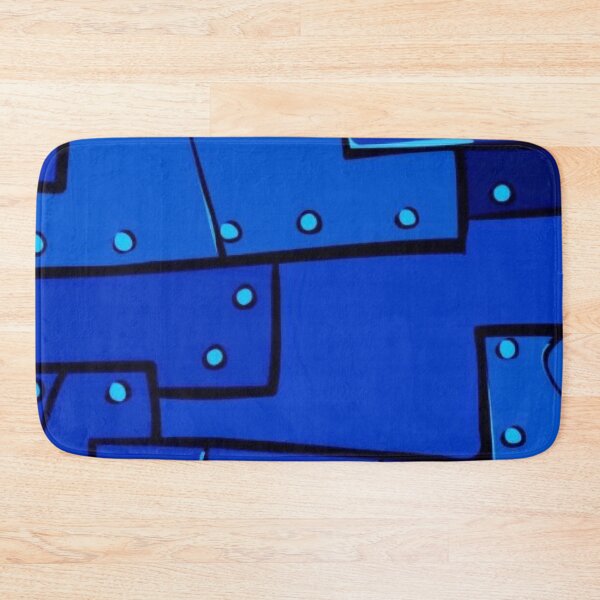Item preview, Blue Metal Armor Plates Rivets Cartoon Texture Pattern designed and sold by LYAN-STORE.