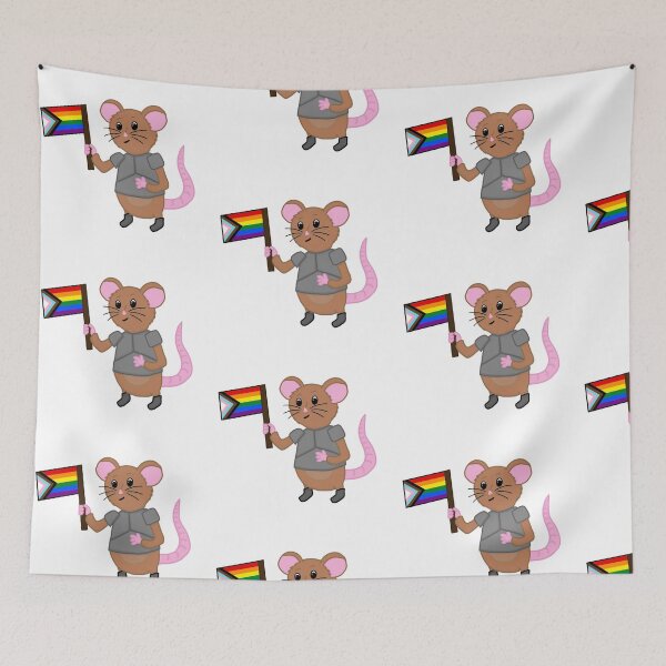 Item preview, Sir Wombleton With Progress Pride Flag designed and sold by ChloeCosDesigns.