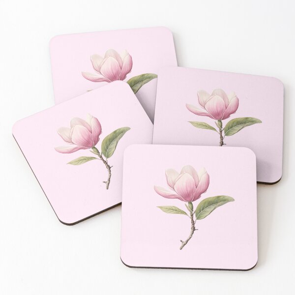Item preview, Pink Magnolia Flower Botanical Illustration designed and sold by jianina-alondra.