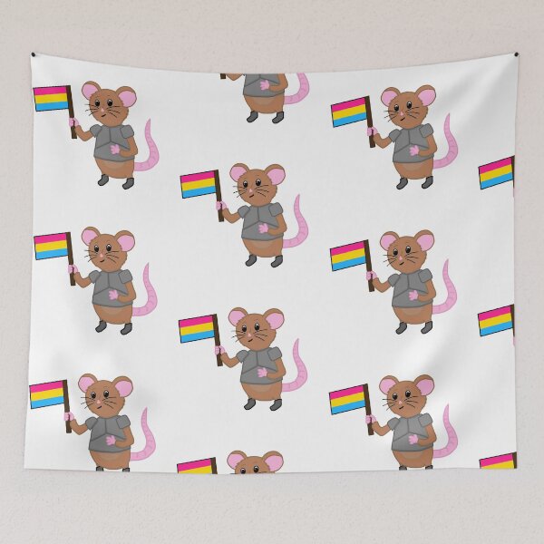 Item preview, Sir Wombleton With Pansexual Pride Flag designed and sold by ChloeCosDesigns.