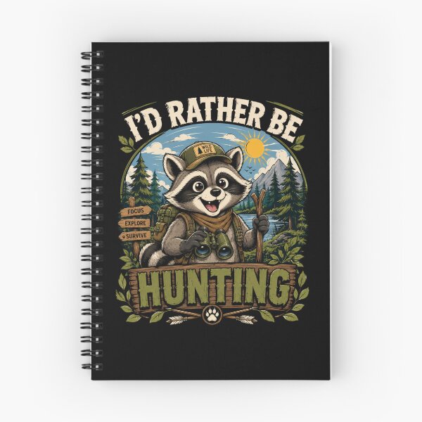 Item preview, I’d Rather Be Hunting Raccoon T-Shirt – Cute Outdoor Hunting Graphic Tee designed and sold by Artimax-Studio.