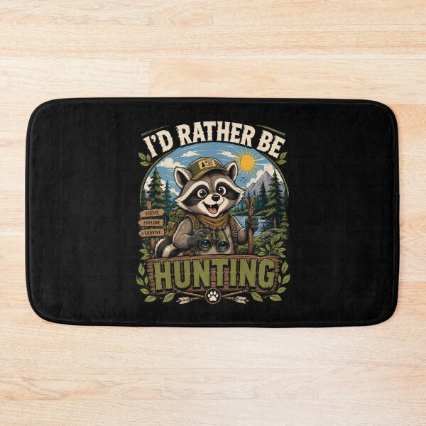Item preview, I’d Rather Be Hunting Raccoon T-Shirt – Cute Outdoor Hunting Graphic Tee designed and sold by Artimax-Studio.