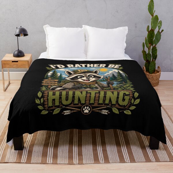 Item preview, I’d Rather Be Hunting Raccoon T-Shirt – Cute Outdoor Hunting Graphic Tee designed and sold by Artimax-Studio.