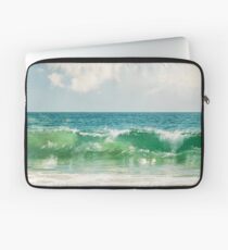 Ocean Sea Landscape Photography, Seascape Waves, Blue Green Wave Laptop Sleeve