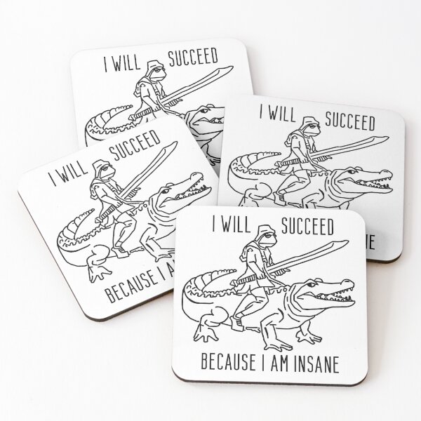 Item preview, I Will Succeed Because I Am Insane Frog Warrior designed and sold by PROPera-design.